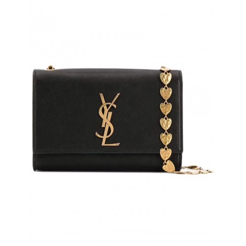 Yves Saint Laurent Kate Mała Oryginalna Skórzana Torebka na Ramię Y517023 Czarna