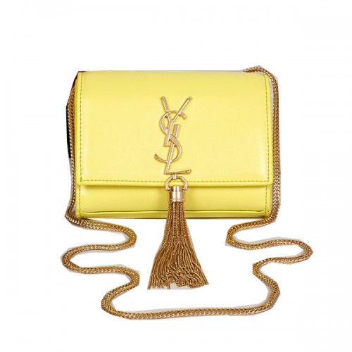 Yves Saint Laurent MINI Monogramme Cross-body Shoulder Bag Yellow