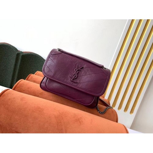 Yves Saint Laurent NIKI BABY IN LAMBSKIN 498893 Purplish