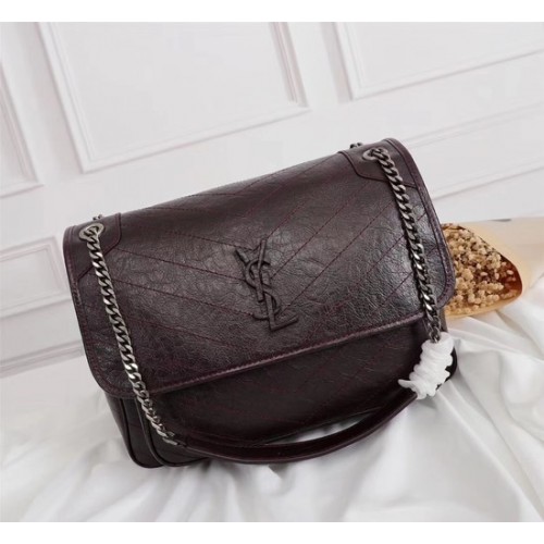 Yves Saint Laurent Średnia torebka Niki Chain Bag 2256 Wine