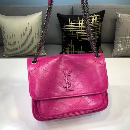 Yves Saint Laurent Średnia torebka Niki Chain Bag 498894 różowa