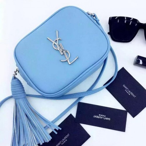 Yves Saint Laurent Monogram Blogger Bag Y16SS SkyBlue