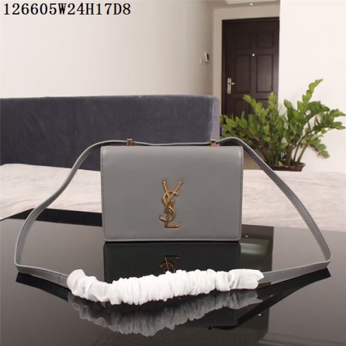 Yves Saint Laurent Monogram Torba na ramię 126605 Szara