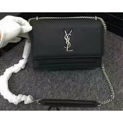Yves Saint Laurent Monogramme Cross-body Shoulder Bag Y3370 Black