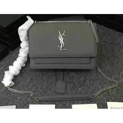 Yves Saint Laurent Monogramme Cross-body Shoulder Bag Y3370 Grey
