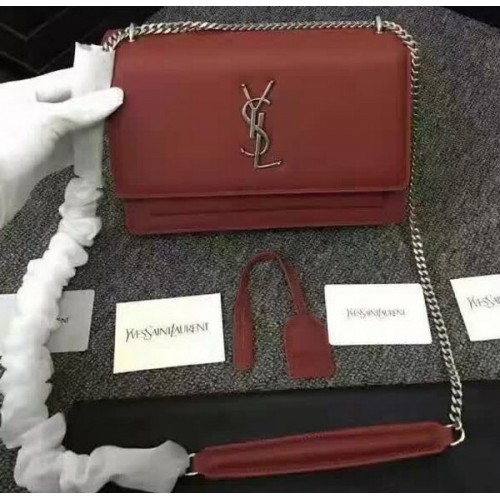 Torba na ramię Yves Saint Laurent Monogramme Y3370 Wino