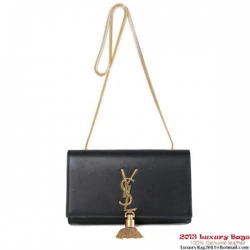 Yves Saint Laurent Mała torebka na ramię z monogramem 5475 Czarna