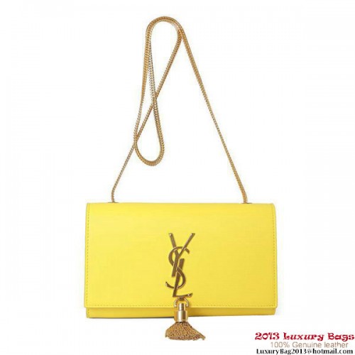 Yves Saint Laurent Mała torba na ramię z monogramem 5475 Cytryna