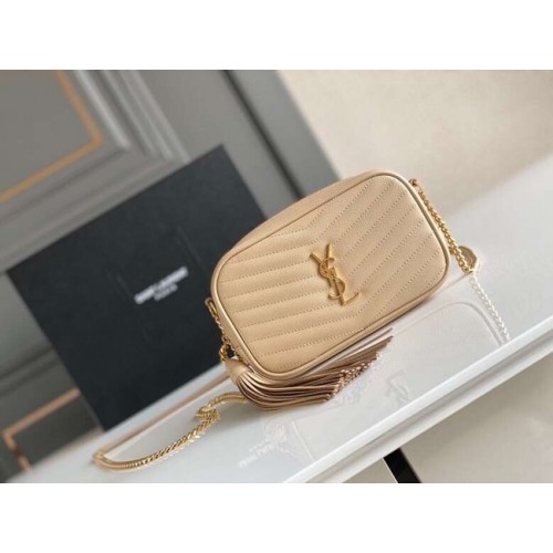 Yves Saint Laurent VINTAGE TORBA NA APARAT Z CIELISTEJ SKÓRY 6125791 MORELA