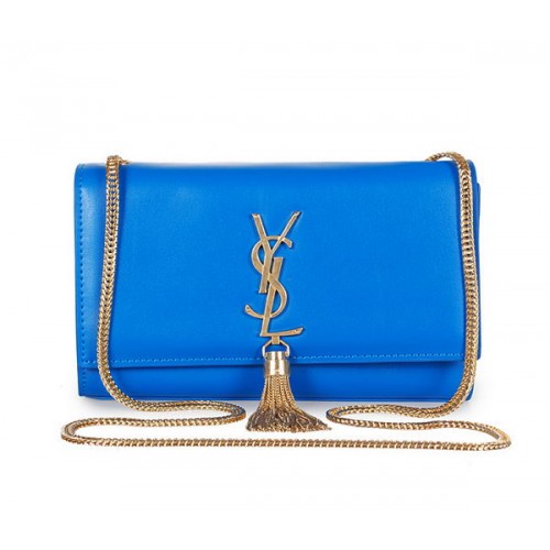 Yves Saint Laurent Mini Monogram Torba na ramię 326076 Niebieska
