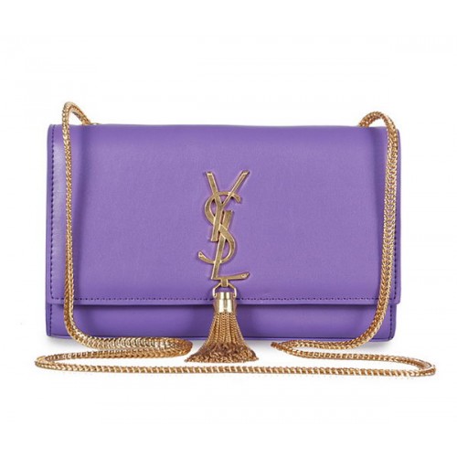 Yves Saint Laurent Mini Monogram Torba na ramię Cross-body 326076 Fioletowa