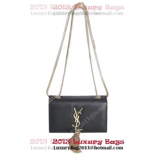 Mini torba na ramię z monogramem Yves Saint Laurent 5478 Czarna