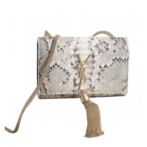 Yves Saint Laurent mini Monogramme Cross-body Leather Snake Leather Shoulder Bag 5478 OffWhite