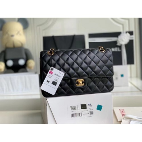 Torebka Chanel Classic Lambskin Gold Metal A01112 Black