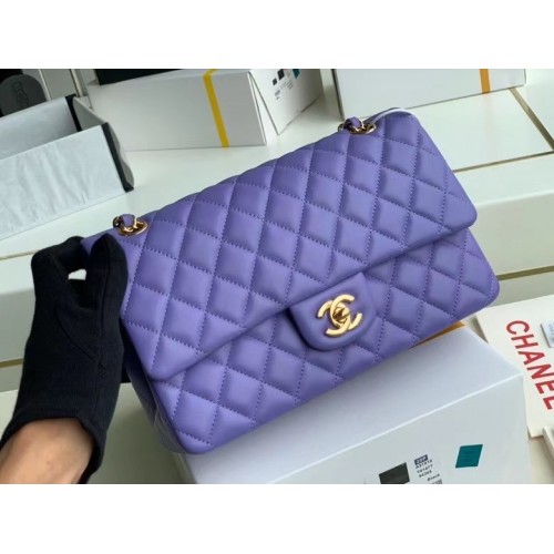 Torebka Chanel Classic Lambskin Gold Metal A01112 Purple
